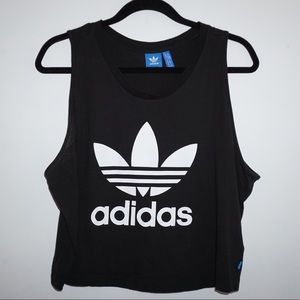 Adidas black crop top